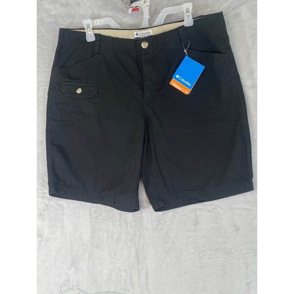 Columbia womens Short size 14 black omni shade sun protection UPF 15 sportswear